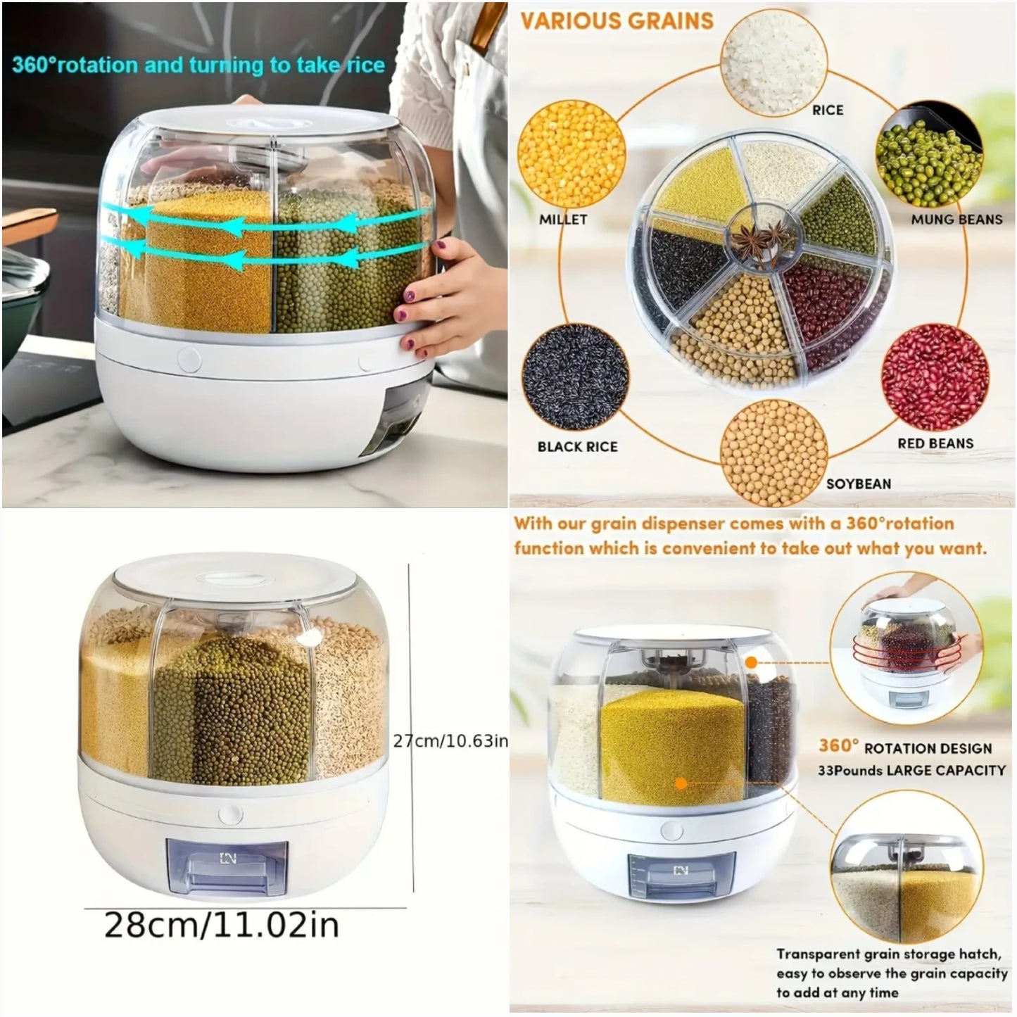 Rotating Dispenser & Storage Container