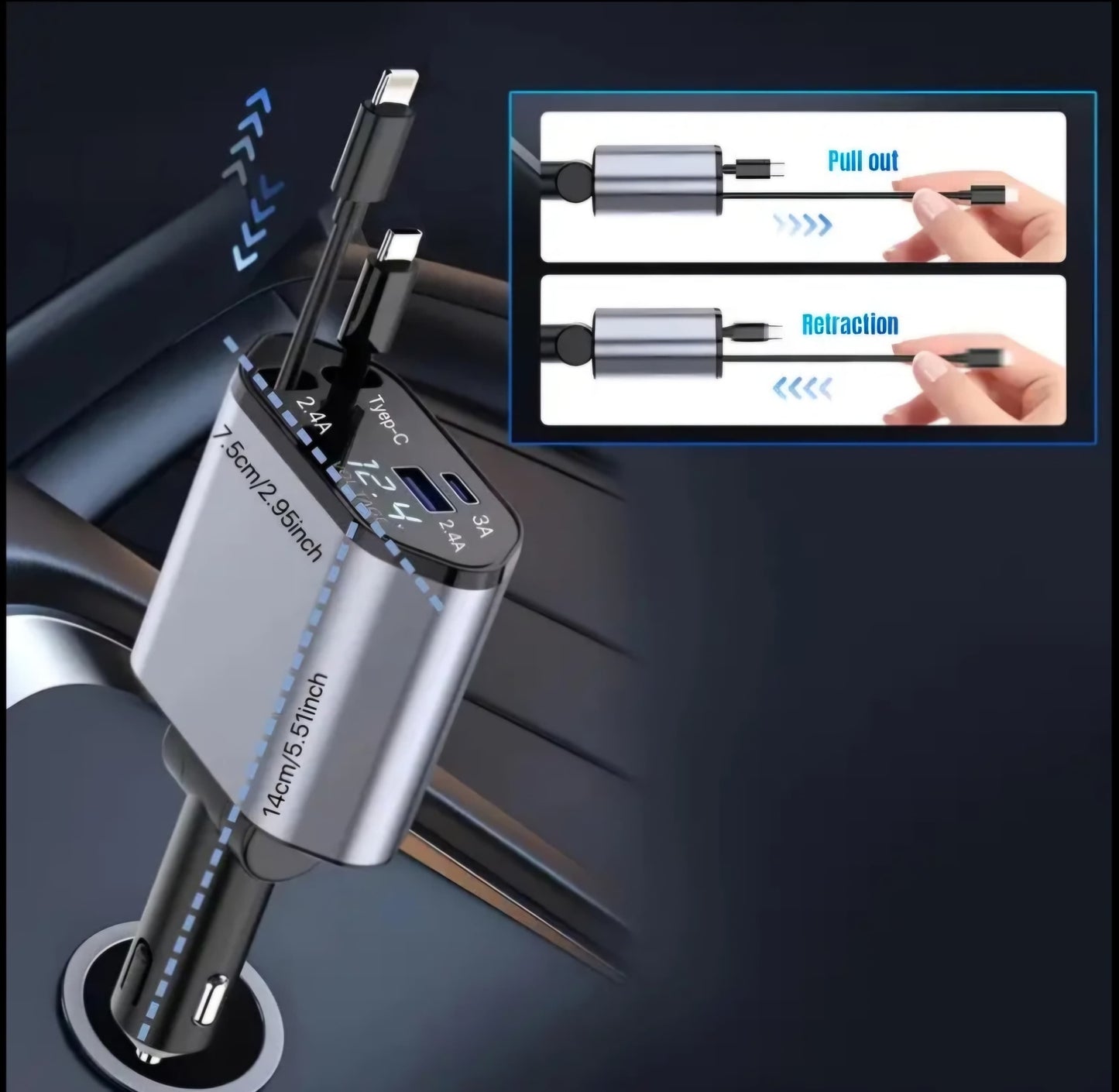 Retractable Car Charger