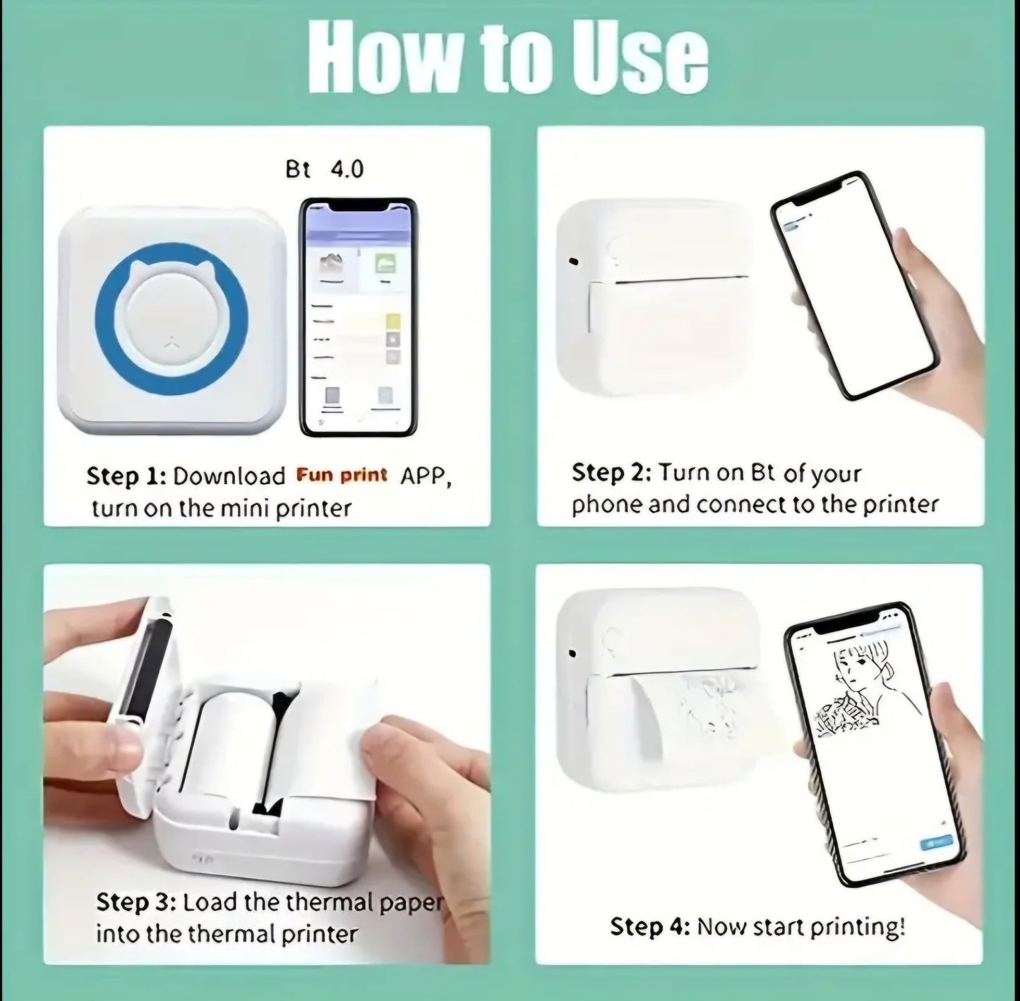 Portable Thermal Printer